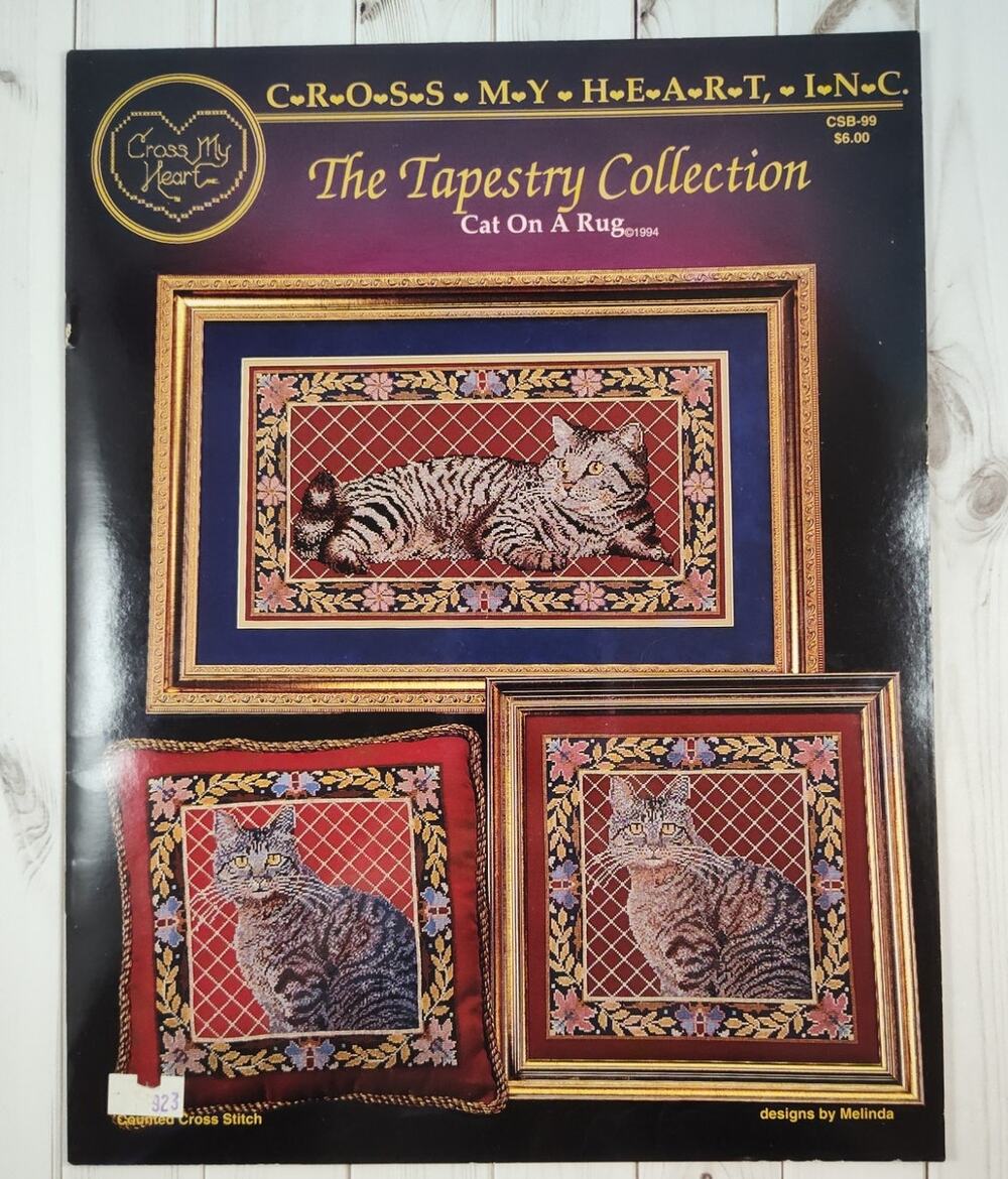 Cross My Heart The Tapestry Collection Cat On A Rug 2 Stitch Patterns